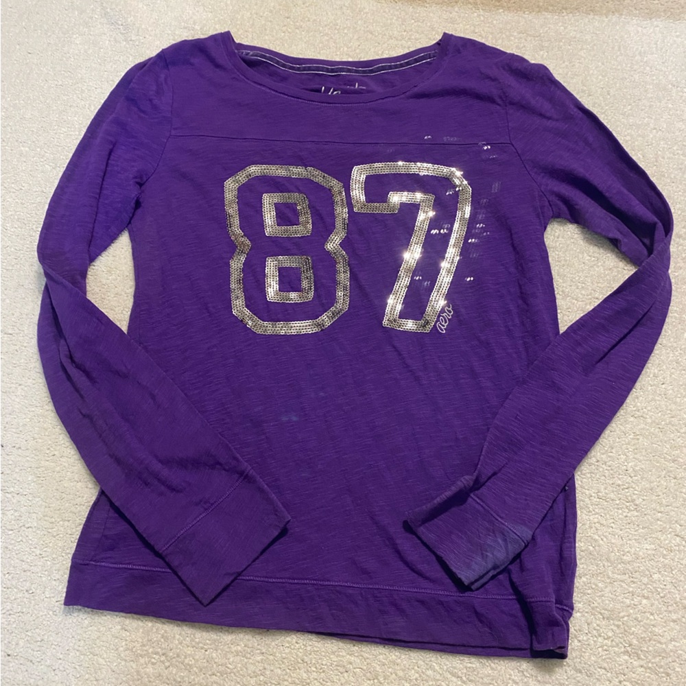 🍋10/$20 Aeropostale Purple Tee with White Logo